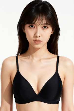 黒ブラジャーの美しいポートレート素材