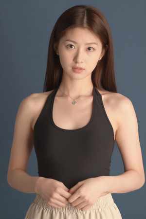 黒ドレス姿の魅力的な女性