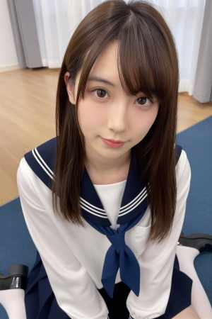 シャツ姿の美しい女性