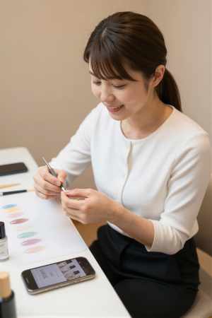 ネイリストの精密な作業