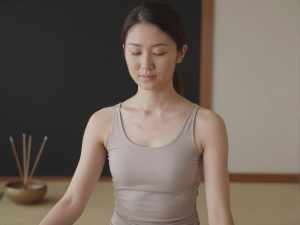 禅の瞑想にふける女性