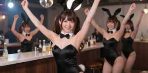 バニーガールの熱狂ダンス