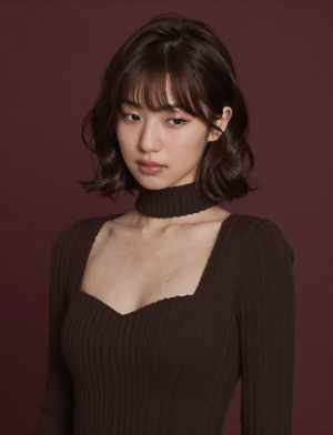 黒レース姿の魅力的な女性