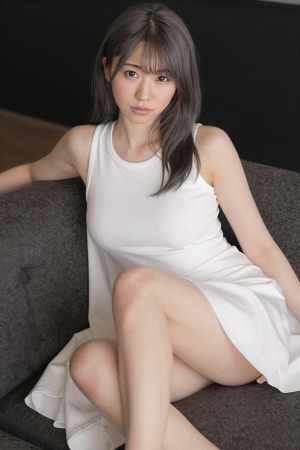 白ドレス姿のエレガントな女性