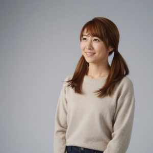 穏やかな笑顔の女性ポートレート