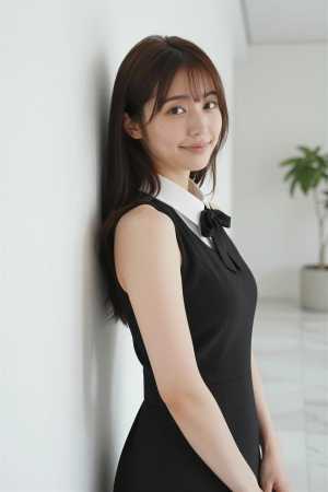 白ドレス姿の魅力的な女性