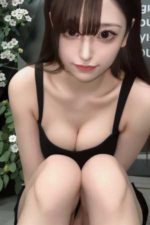 黒ドレスの美しいポートレート素材