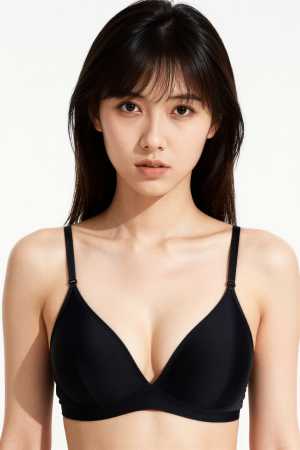 黒ブラジャーの美しいポートレート素材