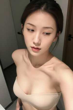 バスルームで撮影された女性のポートレート