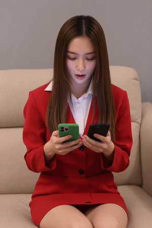 白制服姿の魅力的な女性