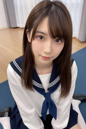 シャツ姿の美しい女性