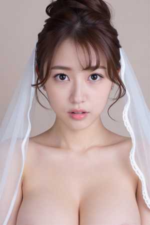 爆乳白レースの美しいポートレート素材