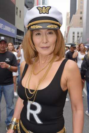 熟女・巨乳　タンクトップを着た女性のポートレート