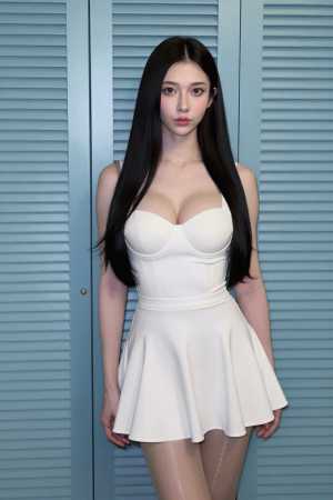 巨乳バーで撮影された女性のポートレート