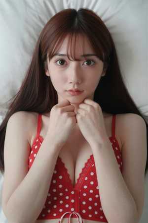 白レース姿の魅力的な女性