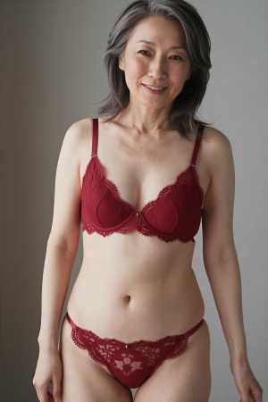 熟女・巨乳レース姿の美しい女性