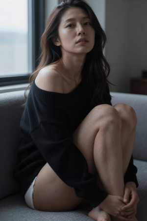 下着姿の美しい女性