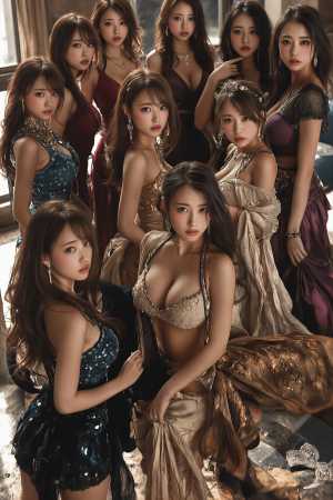 ドレスの美女軍団