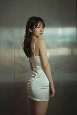 黒ドレス姿の魅力的な女性