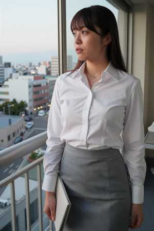 黒のシャツを着た女性のポートレート