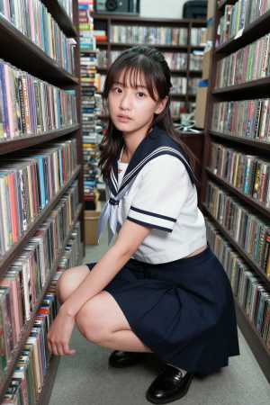 黒ブラウス姿の魅力的な女性