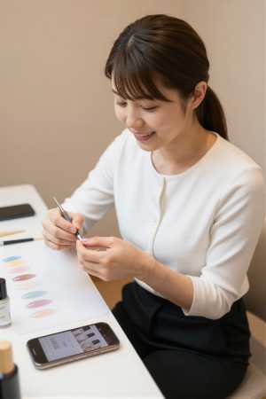 ネイリストの精密な作業