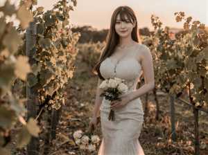 ワイン畑のロマンチックウェディング