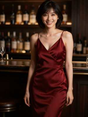 キャバクラ求人・赤ドレスのバリ