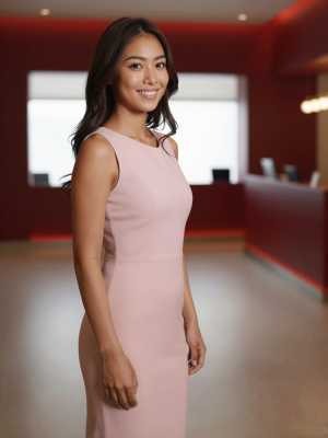 華やか求人: 受付の笑顔