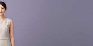 求人バナー素材: ボケと洗練された女性