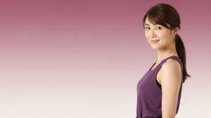 求人バナー素材: 紫ピンクとカジュアルな女性