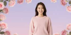 求人：バラとニット笑顔