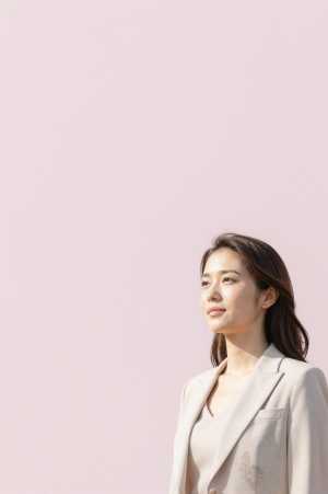 求人バナー素材: フレンドリーなピンク