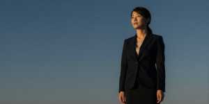 求人バナー素材: リーダーシップの青