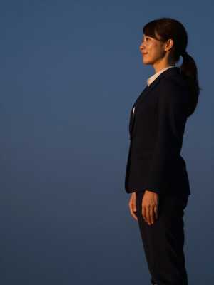 求人バナー素材: プロフェッショナルな青