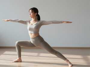 ヨガスタジオで瞑想する女性