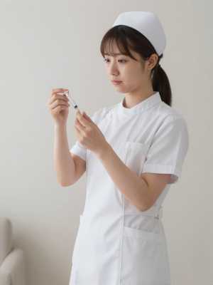 訪問看護で注射を準備する看護師