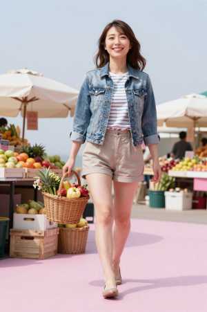 異国情緒溢れる市場散策ライフスタイル素材