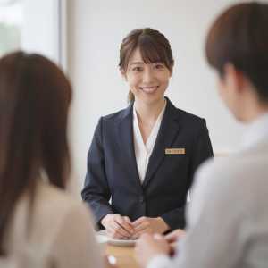 ホテルカフェで接客するゲストリレーション
