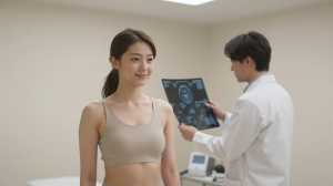 CTスキャンを分析する男性医師