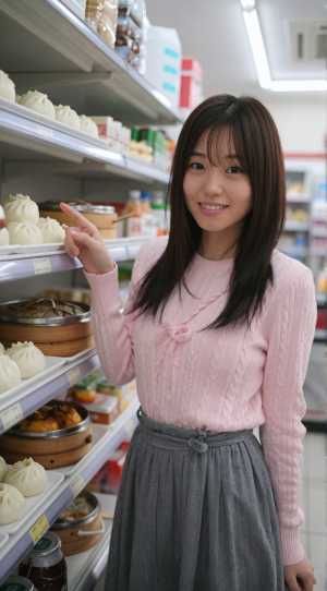 セーター姿の美しい女性