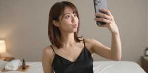 艶やかな自撮り
