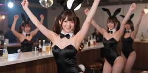 バニーガールの熱狂ダンス