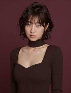 黒レースを着こなす美女