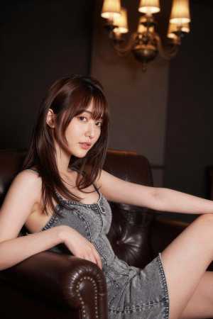 魅惑のデニムドレス姿