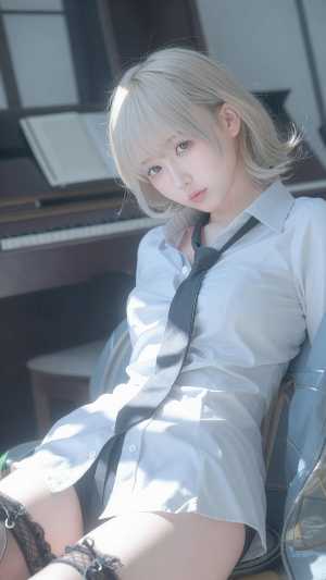 金髪女子のポートレート