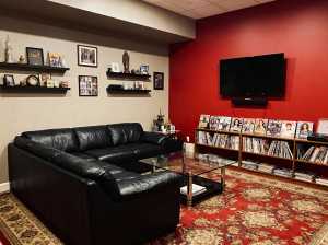 ミニマルなデザインのモダンなリビング ルーム。