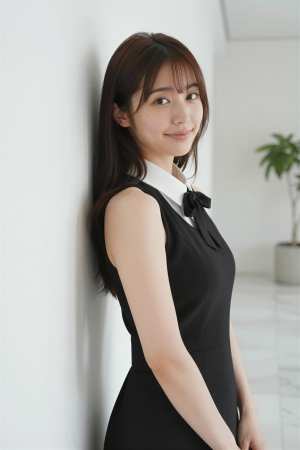 白ドレス姿の魅力的な女性