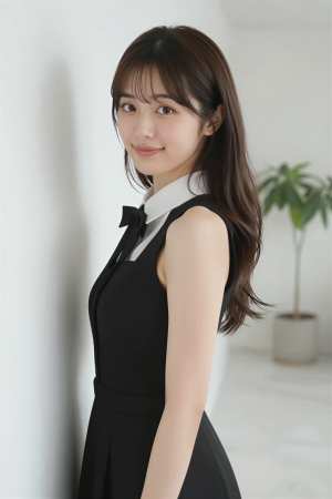 白シャツ姿の魅力的な女性