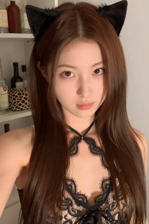 黒のレースを着た女性のポートレート